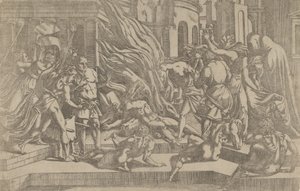 死体の焼却、1540-45。 作： Antonio Fantuzzi