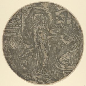 ユリシーズの仲間に飲み物を与えるキルケ、1540-45。 作： Antonio Fantuzzi