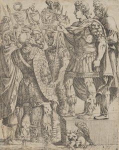兵士たちに演説する皇帝、約。 1542-45。 作： Antonio Fantuzzi