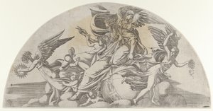 世界に座す神、1540-45年。