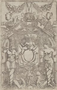 小さな空の楕円形の装飾、1540-45。 作： Antonio Fantuzzi