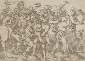 シレノス・キャリード、1543年。 作： Antonio Fantuzzi