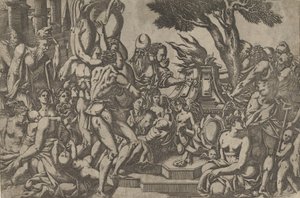 犠牲、1542年。 作： Antonio Fantuzzi