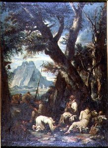 隠者のいる田舎」 1700-10年頃 （油彩・キャンバス） 作： Antonio Francesco Peruzzini
