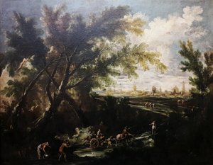 水キャリアのある風景。 作： Antonio Francesco Peruzzini