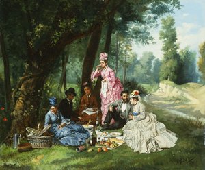 ピクニック、1874 作： Antonio Garcia Mencia