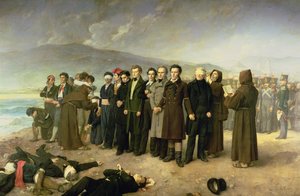 1831年、1888年のホセマリアデトリホスイウリアルテ（1791-1831）とその仲間たちの処刑 作： Antonio Gisbert