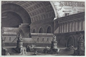 舞台美術、ローマ浴場 作： Antonio Giuseppe Basoli