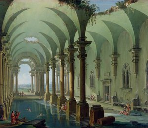 建築ファンタジー（キャンバスに油彩） 作： Antonio Joli
