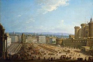 Festival Of Four Altars In Naples, ca 1757, by Antonio Joli (1700-1777), oil on canvas, 52,1x78,7, Italy   1462088   ja       japanese Successfully Translated  Original: Illustration for The Deserted Village by Oliver Goldsmith (colour litho) Translat: Ill
