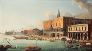 西に見えるヴェネツィアのサンマルコ教会、1740年代頃 作： Antonio Joli