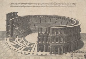 ヴェロネーゼの円形劇場の慎重かつ正確な描画 作： Antonio Lafreri