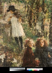 Les reflets（反射） Antonio Mancini（1852-1930）の絵画 1920年 個人蔵 作： Antonio Mancini