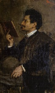 評論家サヴェリオ・カンボの肖像 作： Antonio Mancini