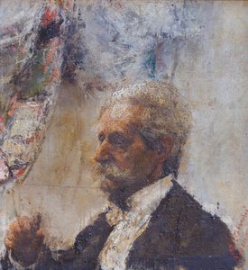 画家の父の肖像 作： Antonio Mancini