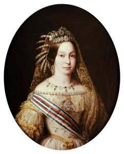 スペイン女王イザベラ2世の肖像（イザベラ・デ・ブルボンまたはイザベル・デ・ボルボン 作： Antonio María Esquivel y Suárez de Urbina