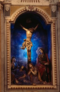 アントン・マリア・マラリアーノ（1664-1739）作「磔刑」（イタリア、リグーリア州ジェノバ、アッカサンタ、アッカサンタ聖母マリア教会、磔刑の礼拝堂 作： Antonio Maria Maragliano