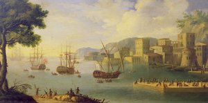 レグホーン港 作： Antonio Maria Viani