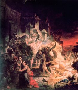 ポンペイ最後の日詳細、1833 作： Antonio Molinari