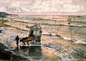 アントニ・ムノス・イ・デグラン（1841-1924）のカンタブリア海の絵
