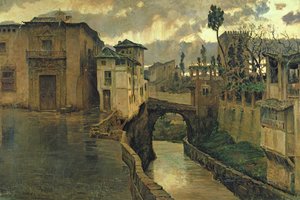 グラナダのストリートシーン 作： Antonio Munoz Degrain