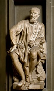 彫刻家、画家、建築家であるミケランジェロ・ブオナローティ（ミケランジェロ）の肖像