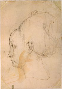 フランス、パリ、若い女性の頭部 作： Antonio Pisanello
