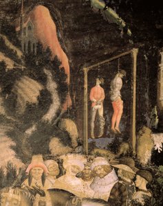 吊るされた男、聖ジョージと王女からの詳細 作： Antonio Pisanello