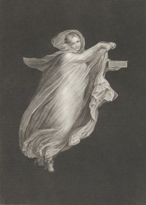 フード付きのショールを身に着け、左手に箱を持っているバッカンテ、設定 ag..., ca. 1795年頃。 1820年。 作： Antonio Ricciani