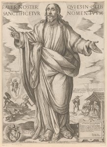 キリスト 天にいる私たちの父よ、あなたの御名を讃えます (オブジェクトのタイトル) Christ, Mary en de apostle (シリーズタイトル) 作： Antonio Tempesta