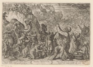 エジプト人は紅海で溺れる Pharaoh mergitur (オブジェクトのタイトル) 旧約聖書の戦闘シーン（シリーズタイトル） 作： Antonio Tempesta