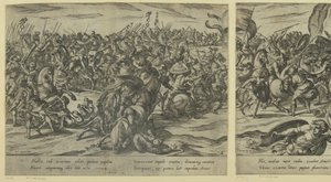 ギリシア軍とローマ軍の戦いでのカミルスの死 作： Antonio Tempesta