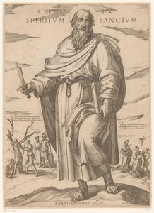 聖バーソロミューの 私は聖霊を信じます (オブジェクトのタイトル) Christ, Mary en de apostle (シリーズタイトル) 作： Antonio Tempesta