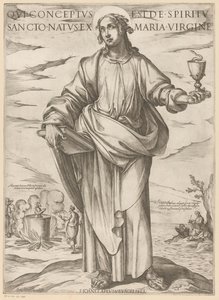 聖ヨハネの 聖母マリアから生まれた聖霊から生まれたのは誰ですか（オブジェクトのタイトル） Christ, Mary en de apostle (シリーズタイトル) 作： Antonio Tempesta