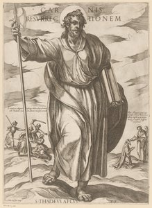De heilige ユダ・タデウス 肉の復活 (オブジェクトのタイトル) Christ, Mary en de apostle (シリーズタイトル) 作： Antonio Tempesta