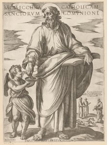 聖マタイの 聖体拝領の聖なるカトリック教会 (オブジェクトのタイトル) Christ, Mary en de apostle (シリーズタイトル) 作： Antonio Tempesta