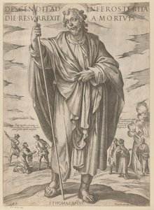 セントトーマスの 死からよみがえり三日目に地獄に堕ちた（オブジェクトのタイトル） Christ, Mary en de apostle (シリーズタイトル) 作： Antonio Tempesta