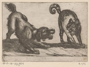 猫と戦う犬 戦う動物（シリーズタイトル） 作： Antonio Tempesta