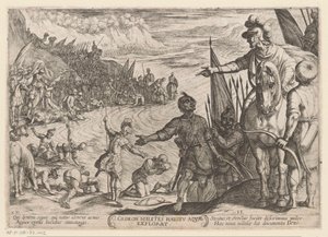 ギデオンは兵士を選ぶ Gedeon milites haustu aquae explorat (オブジェクトのタイトル) 旧約聖書の戦闘シーン（シリーズタイトル） 作： Antonio Tempesta