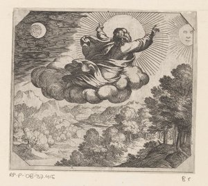神は太陽と月と星を創造する The Creation（シリーズタイトル） 作： Antonio Tempesta
