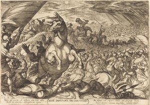 太陽に停止を命じるジョシュア 作： Antonio Tempesta