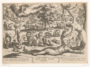 カインがアベルを殺す Cainus fratri necem molitur (オブジェクトのタイトル) 旧約聖書の戦闘シーン（シリーズタイトル） 作： Antonio Tempesta