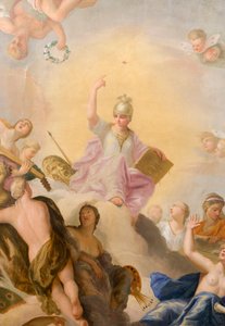 芸術と科学に囲まれたミネルバ、バンケティング ハウスの詳細 作： Antonio Verrio