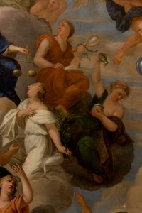 平和、慎重さ、節制、女王の応接室の詳細 作： Antonio Verrio