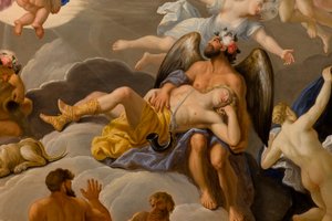王の寝室、c.1703-5（塗装された天井） 作： Antonio Verrio