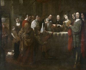 聖フランシスの洗礼、1729-33年頃（キャンバスに油彩） 作： Antonio Viladomat