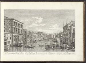 Gezicht op het Canal Grande、Palazzo Grimani en Ca