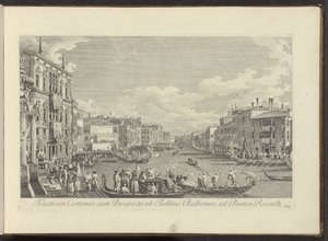 Gezicht op het Canal Grande te Venetië waar de Regata plaatsvindt バルボアの家からリヴォルティ橋までの景色を望む航海競技 (オブジェクトのタイトル) アントニウス運河からのベニスの街のより有名な景色 アントニオによって放送された 38 枚のパネル