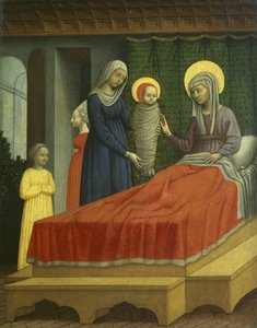 聖アウグスティヌスの誕生、1440〜50年頃（パネル上のテンペラ） 作： Antonio Vivarini