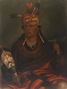 Chetan-woa-kutoa-mang The Hawk Who Hunts Walking, ca. 1887年。 作： Antonio Zeno Shindler